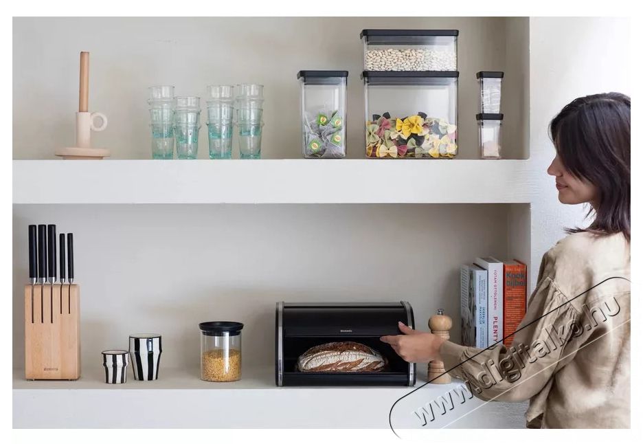 Brabantia Roll Top, matt fekete Konyhai eszk&ouml;z Konyhai term&eacute;kek - Egy&eacute;b / Konyhai kieg&eacute;sz&iacute;tő - 523176