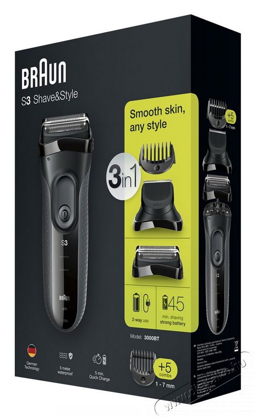 BRAUN 3000BT rezgők&eacute;ses borotva &Uacute;jdons&aacute;gok - &Uacute;j term&eacute;kek - 327088