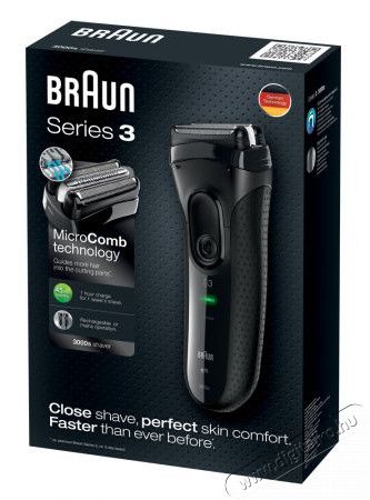 BRAUN 3 3000s elektromos borotva Sz&eacute;ps&eacute;g&aacute;pol&aacute;s / Eg&eacute;szs&eacute;g - Szőrtelen&iacute;tő / borotva - F&eacute;rfi borotva - 314441