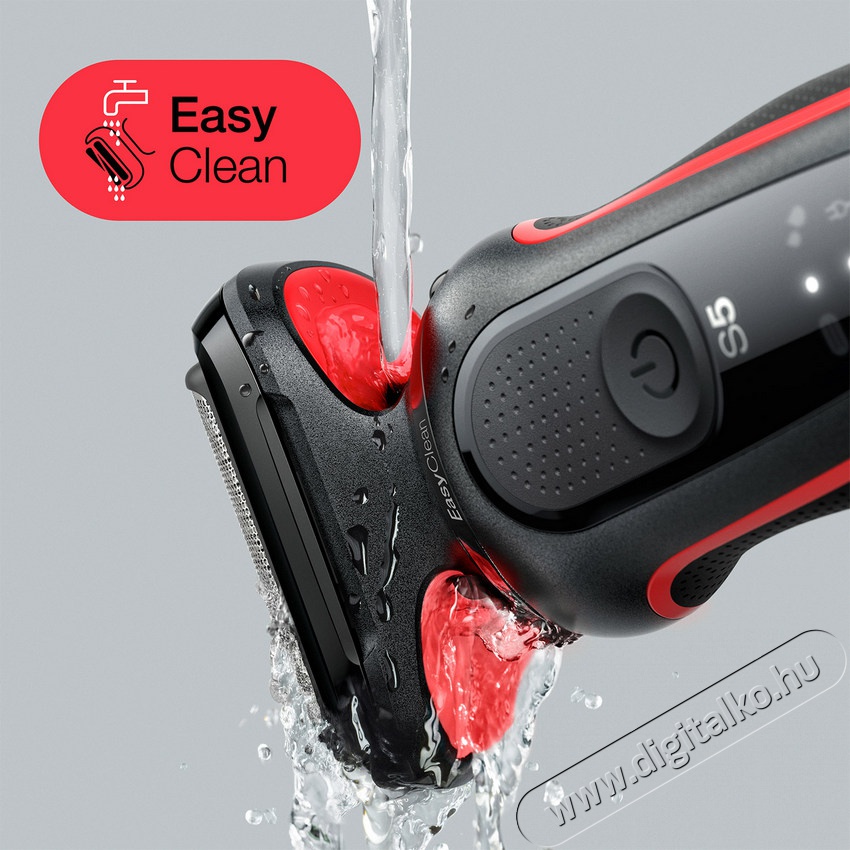 BRAUN Series 5 50-R1000s Wet&Dry BOROTVA - piros Sz&eacute;ps&eacute;g&aacute;pol&aacute;s / Eg&eacute;szs&eacute;g - Szőrtelen&iacute;tő / borotva - F&eacute;rfi borotva - 363968
