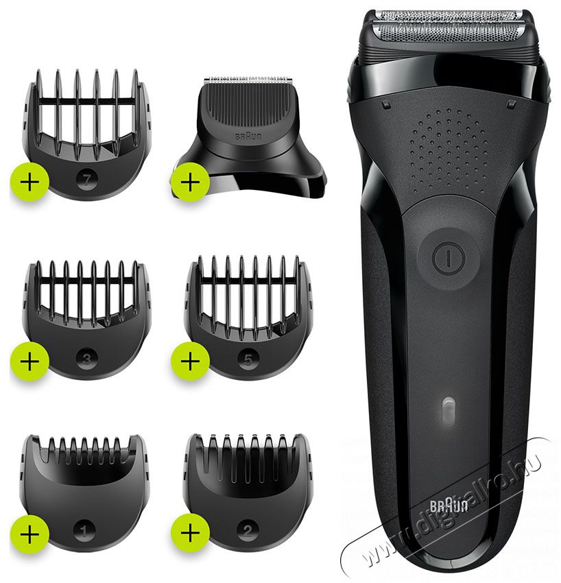 BRAUN 300BT borotva - fekete Sz&eacute;ps&eacute;g&aacute;pol&aacute;s / Eg&eacute;szs&eacute;g - Szőrtelen&iacute;tő / borotva - F&eacute;rfi borotva - 364329
