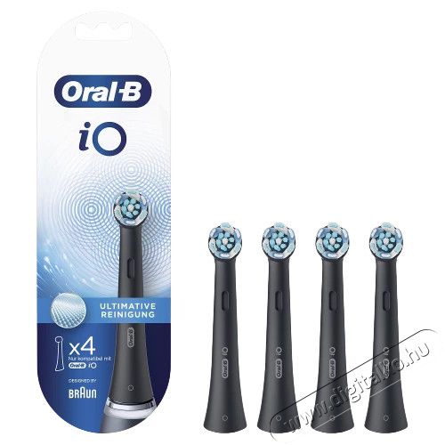 BRAUN Oral-B iO Ultimate Clean elektromos fogkefefej 4db - fekete Sz&eacute;ps&eacute;g&aacute;pol&aacute;s / Eg&eacute;szs&eacute;g - Sz&aacute;j / fog &aacute;pol&aacute;s - Kieg&eacute;sz&iacute;tő - 372256