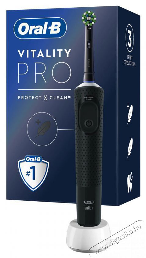 BRAUN Oral-B D103 elektromos fogkefe Vitality Black Sz&eacute;ps&eacute;g&aacute;pol&aacute;s / Eg&eacute;szs&eacute;g - Sz&aacute;j / fog &aacute;pol&aacute;s - Elektromos fogkefe - 399686