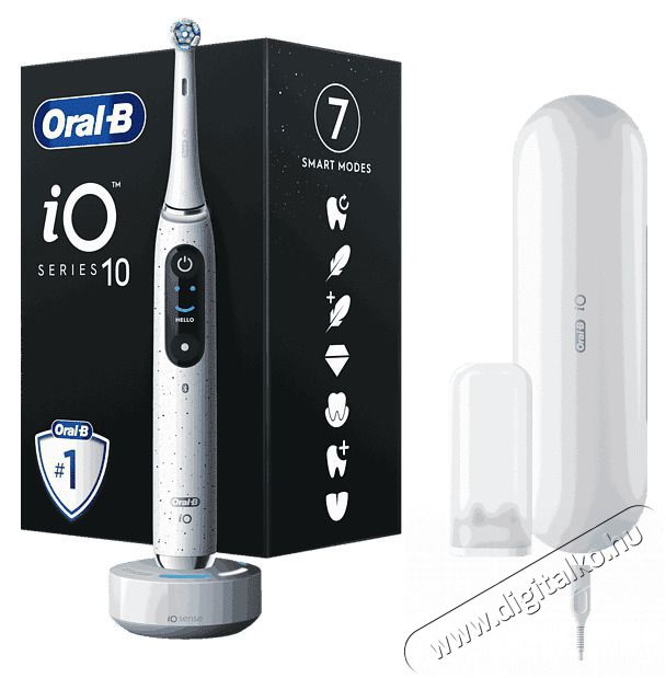 BRAUN Oral-B iO10 Stardust elektromos fogkefe - feh&eacute;r Sz&eacute;ps&eacute;g&aacute;pol&aacute;s / Eg&eacute;szs&eacute;g - Sz&aacute;j / fog &aacute;pol&aacute;s - Elektromos fogkefe - 399370