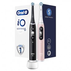 BRAUN Oral-B iO6 elektromos fogkefe DuoPack White + Pink Sz&eacute;ps&eacute;g&aacute;pol&aacute;s / Eg&eacute;szs&eacute;g - Sz&aacute;j / fog &aacute;pol&aacute;s - Elektromos fogkefe - 399342