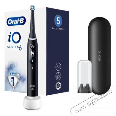 BRAUN Oral-B iO6 elektromos fogkefe - fekete Sz&eacute;ps&eacute;g&aacute;pol&aacute;s / Eg&eacute;szs&eacute;g - Sz&aacute;j / fog &aacute;pol&aacute;s - Elektromos fogkefe - 399371