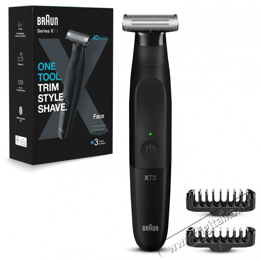 BRAUN Series XT3100 borotva,trimmelő,form&aacute;z&oacute; Sz&eacute;ps&eacute;g&aacute;pol&aacute;s / Eg&eacute;szs&eacute;g - Szőrtelen&iacute;tő / borotva - F&eacute;rfi borotva - 494278