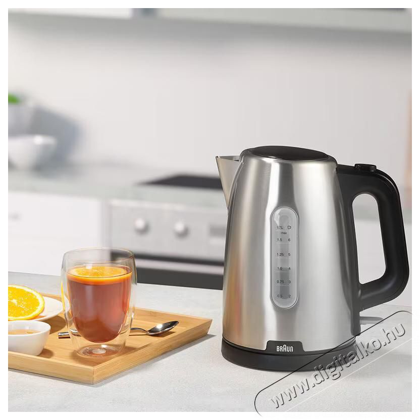 BRAUN WK1500BK v&iacute;zforral&oacute;, rozsdamentes ac&eacute;l, fekete Konyhai term&eacute;kek - V&iacute;zforral&oacute; / teafőző - 500915