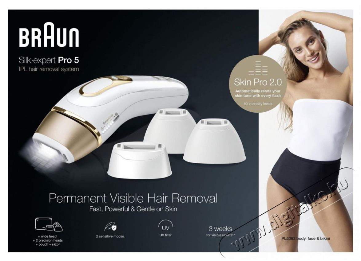 BRAUN IPL Silk-expert Pro 5 PL5382 + tok &eacute;s 4 fej IPL szőrtelen&iacute;tő Sz&eacute;ps&eacute;g&aacute;pol&aacute;s / Eg&eacute;szs&eacute;g - Szőrtelen&iacute;tő / borotva - Női szőrtelen&iacute;tő - 500986