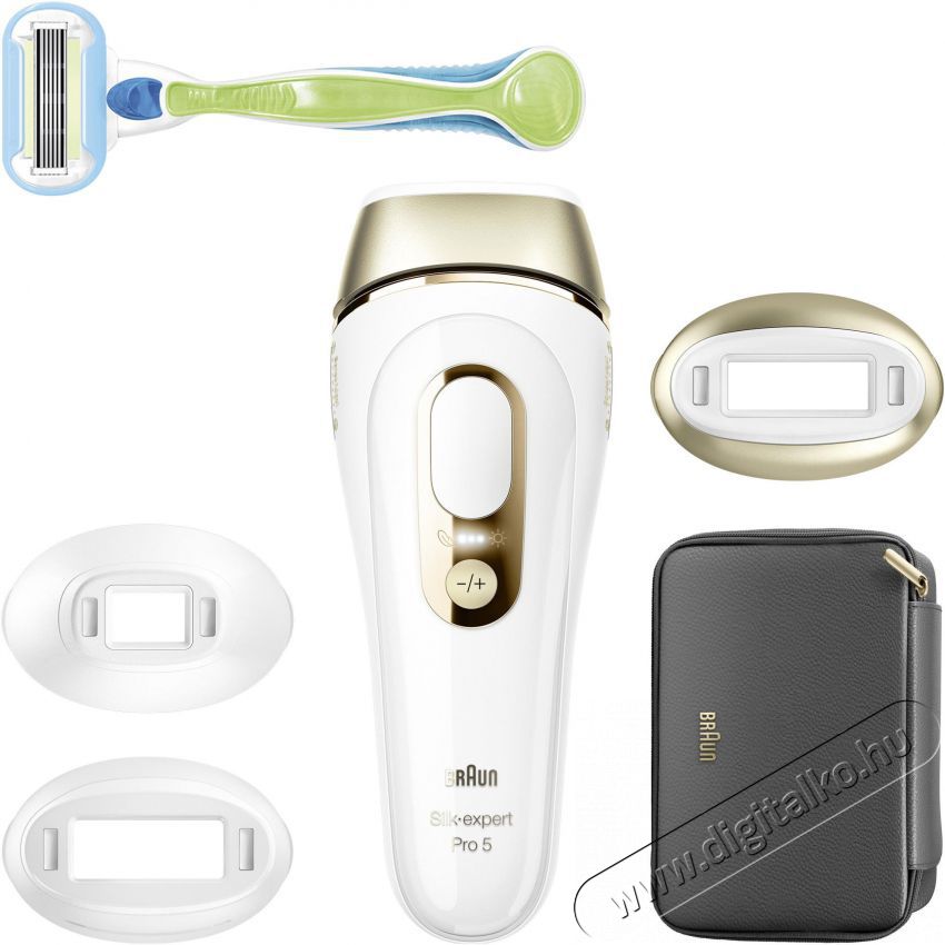 BRAUN IPL Silk&middot;expert Pro 5 PL5242 + tok &eacute;s 3 fej Sz&eacute;ps&eacute;g&aacute;pol&aacute;s / Eg&eacute;szs&eacute;g - Szőrtelen&iacute;tő / borotva - Női szőrtelen&iacute;tő - 500992