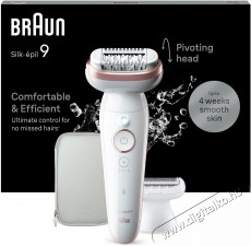 BRAUN Silk-&eacute;pil 9 9-030 Epil&aacute;tor feh&eacute;r/r&oacute;zsasz&iacute;n Sz&eacute;ps&eacute;g&aacute;pol&aacute;s / Eg&eacute;szs&eacute;g - Szőrtelen&iacute;tő / borotva - Női szőrtelen&iacute;tő - 500993