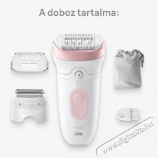 BRAUN Silk&middot;&eacute;pil 7 7-030 Epil&aacute;tor Feh&eacute;r/r&oacute;zsasz&iacute;n Sz&eacute;ps&eacute;g&aacute;pol&aacute;s / Eg&eacute;szs&eacute;g - Szőrtelen&iacute;tő / borotva - Női szőrtelen&iacute;tő - 501028