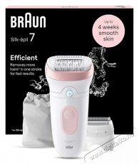 BRAUN Silk&middot;&eacute;pil 7 7-030 Epil&aacute;tor Feh&eacute;r/r&oacute;zsasz&iacute;n Sz&eacute;ps&eacute;g&aacute;pol&aacute;s / Eg&eacute;szs&eacute;g - Szőrtelen&iacute;tő / borotva - Női szőrtelen&iacute;tő - 501028