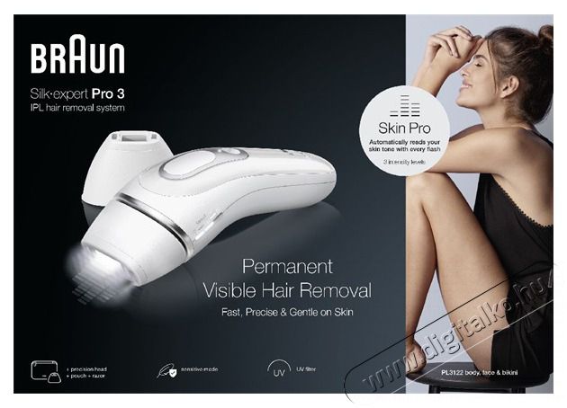 BRAUN SILK-EXPERT IPL PL3122 villan&oacute;f&eacute;nyes szőrtelen&iacute;tő Sz&eacute;ps&eacute;g&aacute;pol&aacute;s / Eg&eacute;szs&eacute;g - Szőrtelen&iacute;tő / borotva - Női szőrtelen&iacute;tő - 501769