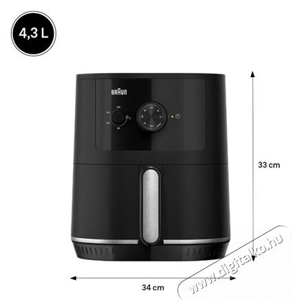 BRAUN HF3000 FORR&Oacute;LEVEGŐS S&Uuml;TŐ Konyhai term&eacute;kek - Konyhai kisg&eacute;p (s&uuml;t&eacute;s / főz&eacute;s / hűt&eacute;s / &eacute;telk&eacute;sz&iacute;t&eacute;s) - L&eacute;gkever&eacute;ses főzőg&eacute;p / elektromos kukta / multifunkci&oacute;s s&uuml;tő - 502913