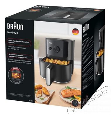 BRAUN HF3000 FORR&Oacute;LEVEGŐS S&Uuml;TŐ Konyhai term&eacute;kek - Konyhai kisg&eacute;p (s&uuml;t&eacute;s / főz&eacute;s / hűt&eacute;s / &eacute;telk&eacute;sz&iacute;t&eacute;s) - L&eacute;gkever&eacute;ses főzőg&eacute;p / elektromos kukta / multifunkci&oacute;s s&uuml;tő - 502913