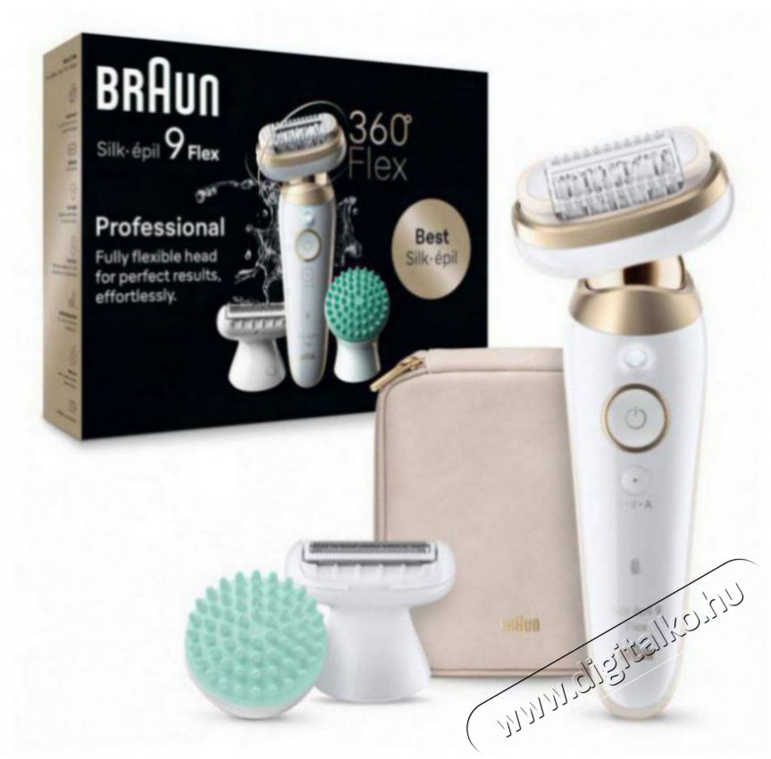 BRAUN Silk-&eacute;pil 9 Flex 9-071 3D, feh&eacute;r/arany Sz&eacute;ps&eacute;g&aacute;pol&aacute;s / Eg&eacute;szs&eacute;g - Szőrtelen&iacute;tő / borotva - Női szőrtelen&iacute;tő - 503124