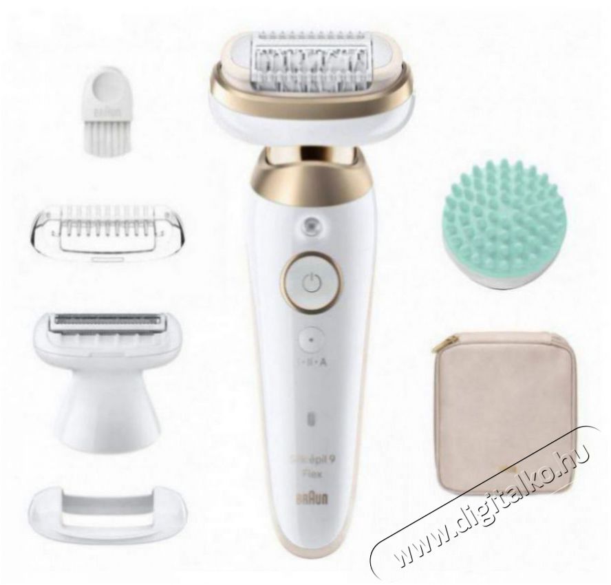BRAUN Silk-&eacute;pil 9 Flex 9-071 3D, feh&eacute;r/arany Sz&eacute;ps&eacute;g&aacute;pol&aacute;s / Eg&eacute;szs&eacute;g - Szőrtelen&iacute;tő / borotva - Női szőrtelen&iacute;tő - 503124