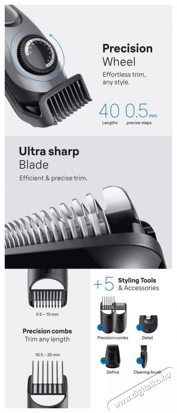 BRAUN Series 3 BT3520 Sz&eacute;ps&eacute;g&aacute;pol&aacute;s / Eg&eacute;szs&eacute;g - Haj&aacute;pol&aacute;s - Haj / szak&aacute;ll v&aacute;g&oacute;, ny&iacute;r&oacute; - 506596