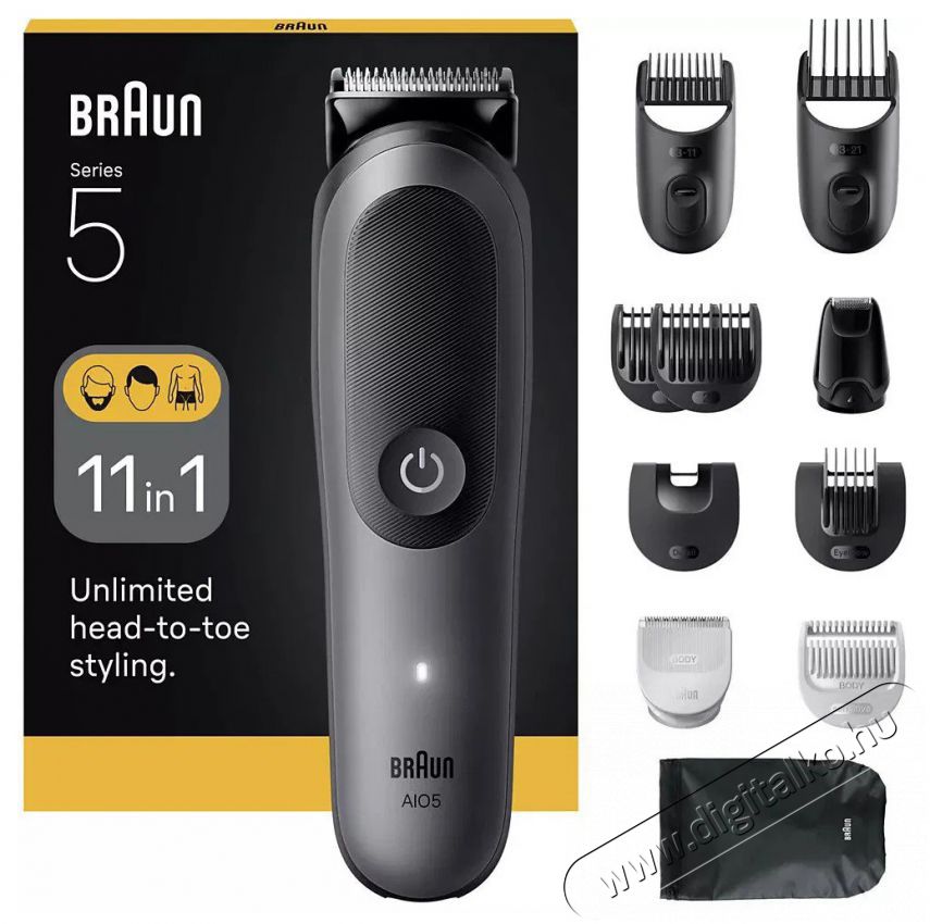 BRAUN Series 5 AIO5560 11in1 Sz&eacute;ps&eacute;g&aacute;pol&aacute;s / Eg&eacute;szs&eacute;g - Szőrtelen&iacute;tő / borotva - F&eacute;rfi borotva - 506594