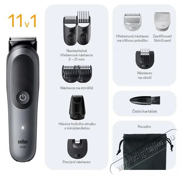 BRAUN Series 5 AIO5560 11in1 Sz&eacute;ps&eacute;g&aacute;pol&aacute;s / Eg&eacute;szs&eacute;g - Szőrtelen&iacute;tő / borotva - F&eacute;rfi borotva - 506594