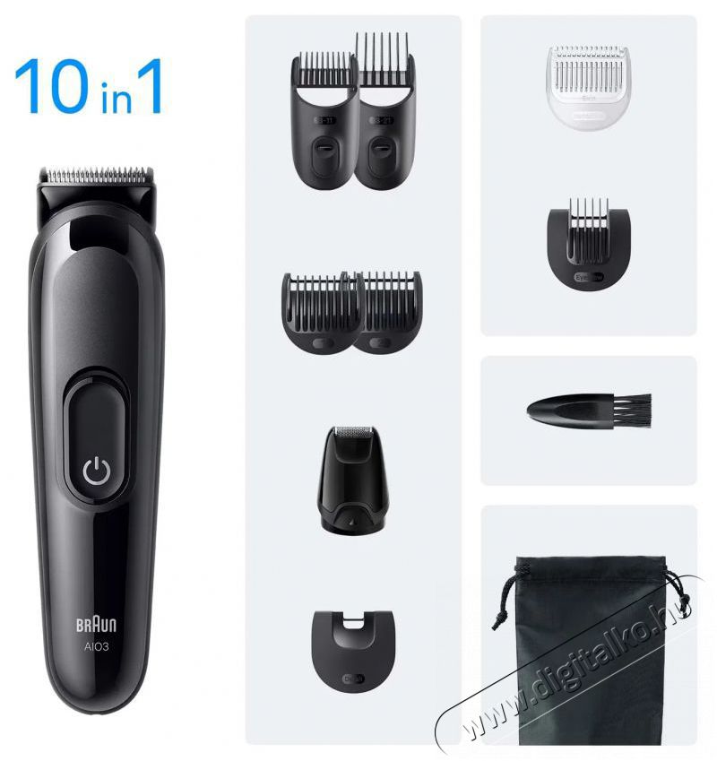 BRAUN Series 3 AIO3560 7in1 Sz&eacute;ps&eacute;g&aacute;pol&aacute;s / Eg&eacute;szs&eacute;g - Haj&aacute;pol&aacute;s - Haj / szak&aacute;ll v&aacute;g&oacute;, ny&iacute;r&oacute; - 510427