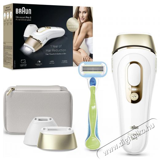 BRAUN IPL Silk&middot;expert Pro 5 PL5152 Sz&eacute;ps&eacute;g&aacute;pol&aacute;s / Eg&eacute;szs&eacute;g - Szőrtelen&iacute;tő / borotva - Tart&oacute;s szőrtelen&iacute;tő - 511810