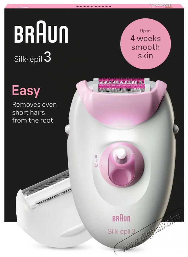 BRAUN Silk-&eacute;pil 3 3-031, R&oacute;zsasz&iacute;n &Uacute;jdons&aacute;gok - &Uacute;j term&eacute;kek - 511846