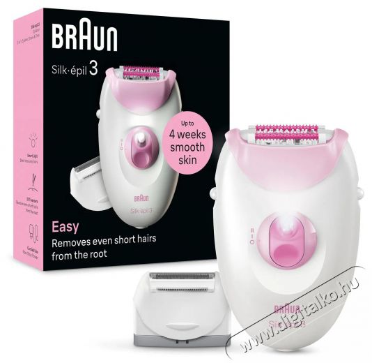 BRAUN Silk-&eacute;pil 3 3-031, R&oacute;zsasz&iacute;n &Uacute;jdons&aacute;gok - &Uacute;j term&eacute;kek - 511846