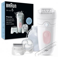 BRAUN Silk-&eacute;pil 5 5-060, Feh&eacute;r/R&oacute;zsasz&iacute;n Sz&eacute;ps&eacute;g&aacute;pol&aacute;s / Eg&eacute;szs&eacute;g - Szőrtelen&iacute;tő / borotva - Női szőrtelen&iacute;tő - 511835