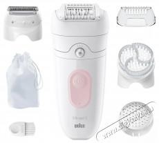 BRAUN Silk-&eacute;pil 5 5-060, Feh&eacute;r/R&oacute;zsasz&iacute;n Sz&eacute;ps&eacute;g&aacute;pol&aacute;s / Eg&eacute;szs&eacute;g - Szőrtelen&iacute;tő / borotva - Női szőrtelen&iacute;tő - 511835