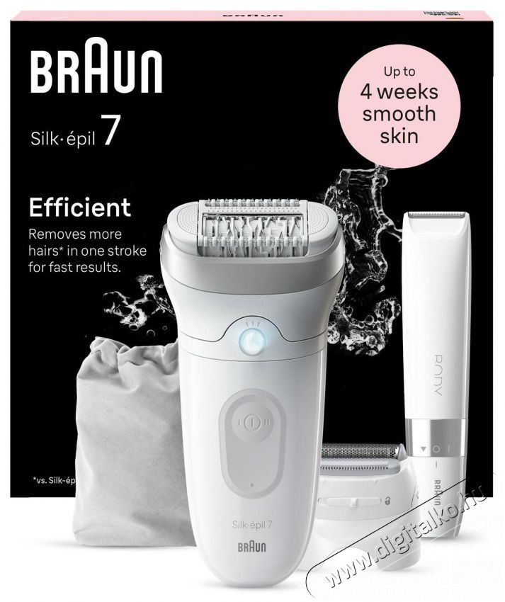 BRAUN Silk&middot;&eacute;pil 7 7-441, Feh&eacute;r/Ez&uuml;st + mini szőrtelen&iacute;tő Sz&eacute;ps&eacute;g&aacute;pol&aacute;s / Eg&eacute;szs&eacute;g - Szőrtelen&iacute;tő / borotva - Női szőrtelen&iacute;tő - 511818
