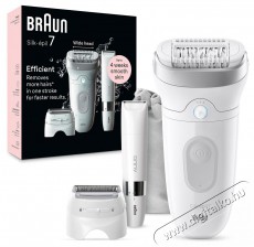 BRAUN Silk&middot;&eacute;pil 7 7-441, Feh&eacute;r/Ez&uuml;st + mini szőrtelen&iacute;tő Sz&eacute;ps&eacute;g&aacute;pol&aacute;s / Eg&eacute;szs&eacute;g - Szőrtelen&iacute;tő / borotva - Női szőrtelen&iacute;tő - 511818