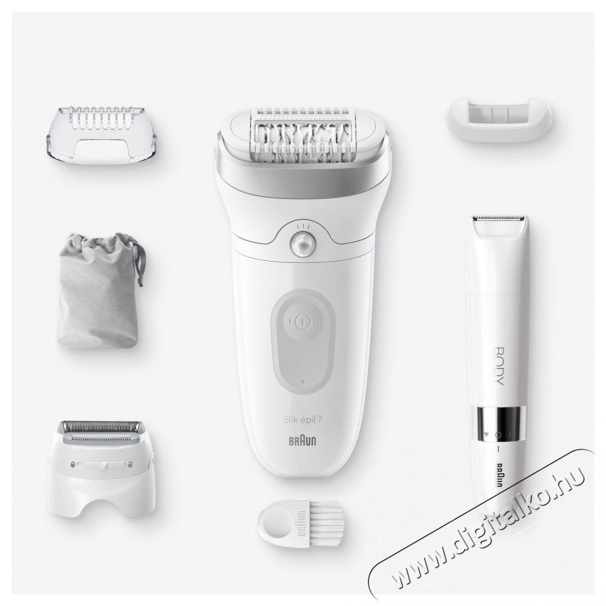 BRAUN Silk&middot;&eacute;pil 7 7-441, Feh&eacute;r/Ez&uuml;st + mini szőrtelen&iacute;tő Sz&eacute;ps&eacute;g&aacute;pol&aacute;s / Eg&eacute;szs&eacute;g - Szőrtelen&iacute;tő / borotva - Női szőrtelen&iacute;tő - 511818