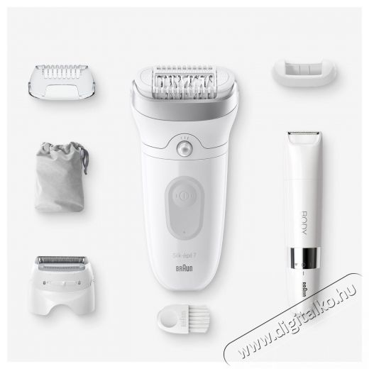 BRAUN Silk&middot;&eacute;pil 7 7-441, Feh&eacute;r/Ez&uuml;st + mini szőrtelen&iacute;tő Sz&eacute;ps&eacute;g&aacute;pol&aacute;s / Eg&eacute;szs&eacute;g - Szőrtelen&iacute;tő / borotva - Női szőrtelen&iacute;tő - 511818