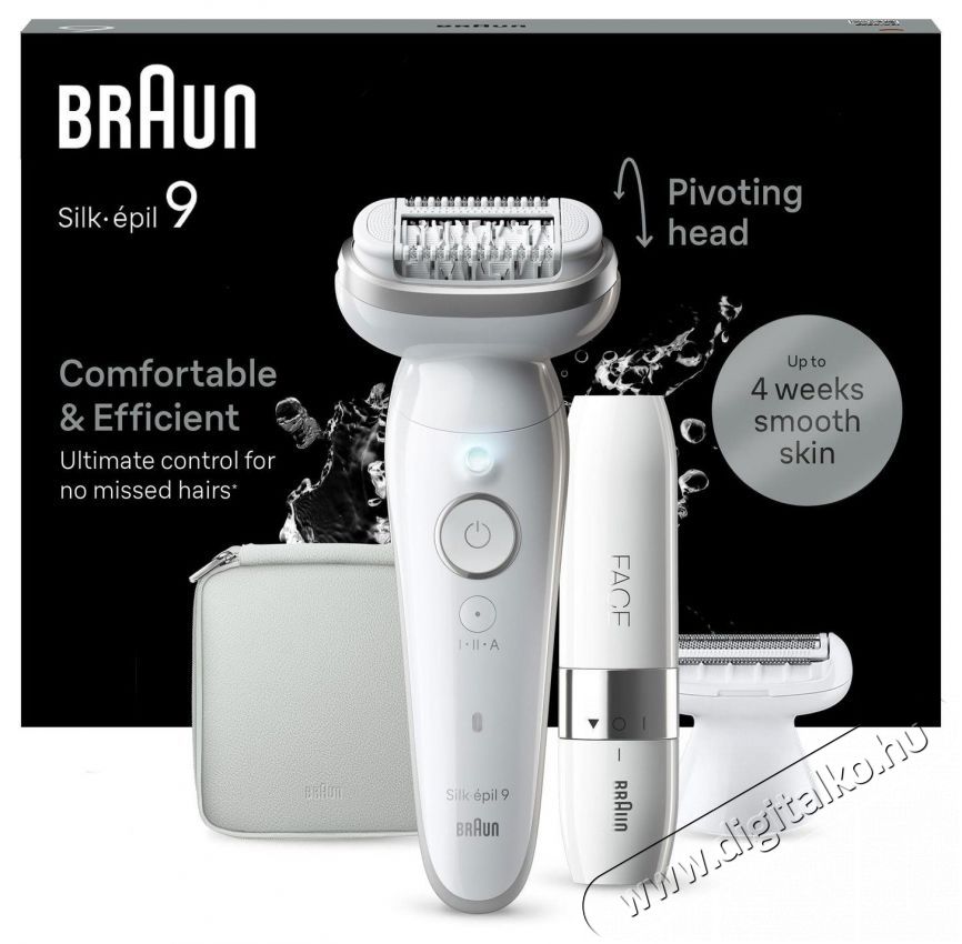 BRAUN Silk&middot;&eacute;pil 9 9-341, Feh&eacute;r/Ez&uuml;st Sz&eacute;ps&eacute;g&aacute;pol&aacute;s / Eg&eacute;szs&eacute;g - Szőrtelen&iacute;tő / borotva - Női szőrtelen&iacute;tő - 511815