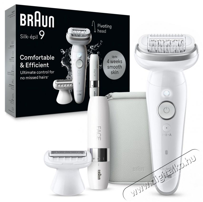 BRAUN Silk&middot;&eacute;pil 9 9-341, Feh&eacute;r/Ez&uuml;st Sz&eacute;ps&eacute;g&aacute;pol&aacute;s / Eg&eacute;szs&eacute;g - Szőrtelen&iacute;tő / borotva - Női szőrtelen&iacute;tő - 511815