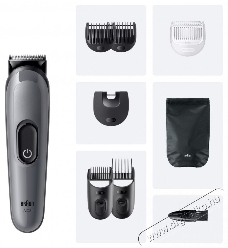 BRAUN AIO 3540 multifunkci&oacute;s testszőrzet &aacute;pol&oacute; Sz&eacute;ps&eacute;g&aacute;pol&aacute;s / Eg&eacute;szs&eacute;g - Szőrtelen&iacute;tő / borotva - F&eacute;rfi borotva - 513495