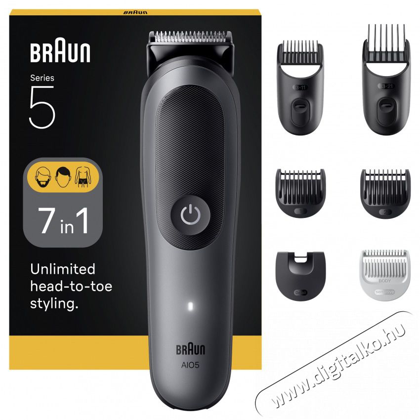 BRAUN AIO 5520 multifunkci&oacute;s testszőrzet &aacute;pol&oacute; Sz&eacute;ps&eacute;g&aacute;pol&aacute;s / Eg&eacute;szs&eacute;g - Szőrtelen&iacute;tő / borotva - F&eacute;rfi borotva - 513494