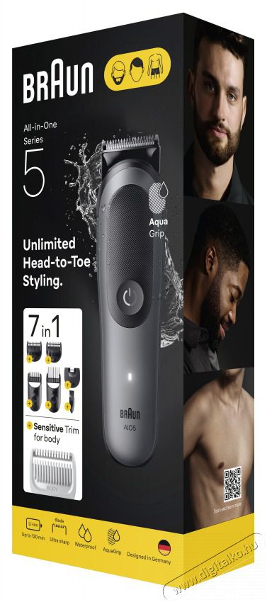 BRAUN AIO 5520 multifunkci&oacute;s testszőrzet &aacute;pol&oacute; Sz&eacute;ps&eacute;g&aacute;pol&aacute;s / Eg&eacute;szs&eacute;g - Szőrtelen&iacute;tő / borotva - F&eacute;rfi borotva - 513494