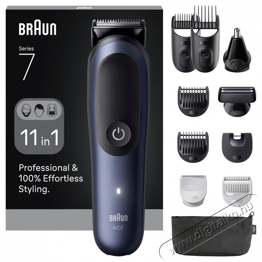 BRAUN AIO 7540 multifunkci&oacute;s testszőrzet &aacute;pol&oacute; Sz&eacute;ps&eacute;g&aacute;pol&aacute;s / Eg&eacute;szs&eacute;g - Szőrtelen&iacute;tő / borotva - F&eacute;rfi borotva - 513493