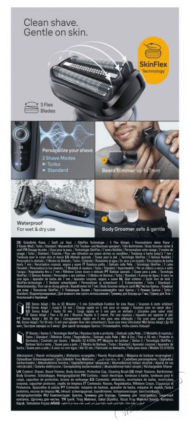 BRAUN Series 5 Wet&Dry 52-A1650S Borotva Sz&eacute;ps&eacute;g&aacute;pol&aacute;s / Eg&eacute;szs&eacute;g - Szőrtelen&iacute;tő / borotva - F&eacute;rfi borotva - 524479