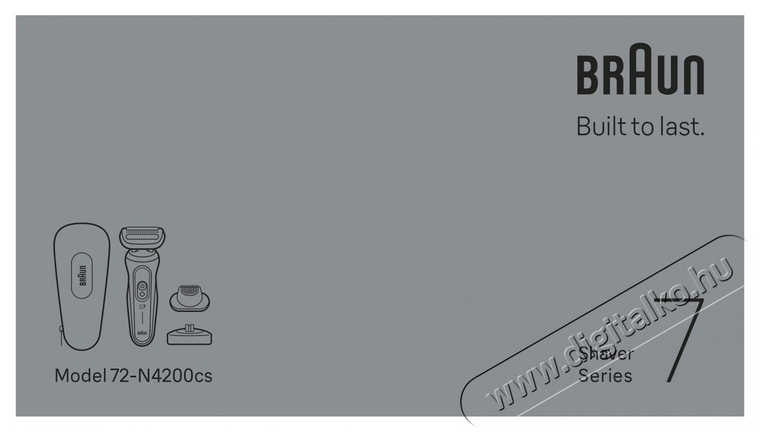 BRAUN Series 7 Wet&Dry 72-N4200S Borotva Sz&eacute;ps&eacute;g&aacute;pol&aacute;s / Eg&eacute;szs&eacute;g - Szőrtelen&iacute;tő / borotva - F&eacute;rfi borotva - 524483