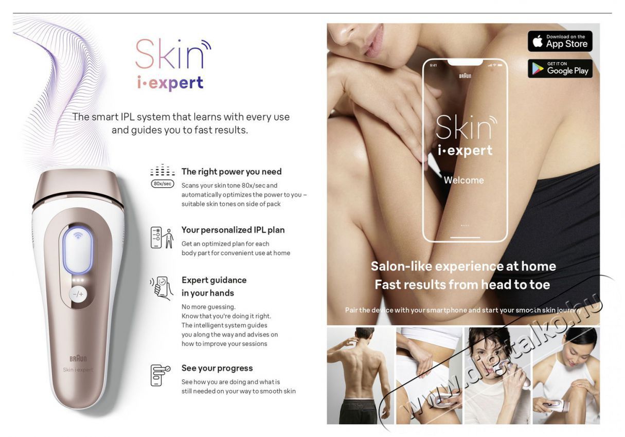 BRAUN IPL Skin I-Expert PL7257 + tok &eacute;s 3 fej villan&oacute;f&eacute;nyes szőrtelen&iacute;tő Sz&eacute;ps&eacute;g&aacute;pol&aacute;s / Eg&eacute;szs&eacute;g - Szőrtelen&iacute;tő / borotva - Női szőrtelen&iacute;tő - 529320