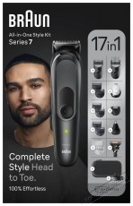 BRAUN MGK7491 All-In-One Series 7 - Hajv&aacute;g&oacute; szett Sz&eacute;ps&eacute;g&aacute;pol&aacute;s / Eg&eacute;szs&eacute;g - Haj&aacute;pol&aacute;s - Haj / szak&aacute;ll v&aacute;g&oacute;, ny&iacute;r&oacute; - 531255