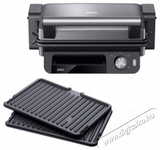 BRAUN MultiGrill CG5033 multifunkci&oacute;s elektromos grill, 0X17900014, 2000W, 3 m&oacute;d, 230 C maximum hőm&eacute;rs&eacute;klet, Ez&uuml;st/Fekete Konyhai term&eacute;kek - Konyhai kisg&eacute;p (s&uuml;t&eacute;s / főz&eacute;s / hűt&eacute;s / &eacute;telk&eacute;sz&iacute;t&eacute;s) - Kontakt grill s&uuml;tő / s&uuml;tőlap - 533103
