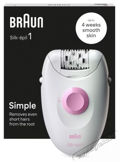 BRAUN Silk-Epil 1-010 epil&aacute;tor, Soft Lift, 20 csipesz, r&oacute;zsasz&iacute;n Sz&eacute;ps&eacute;g&aacute;pol&aacute;s / Eg&eacute;szs&eacute;g - Szőrtelen&iacute;tő / borotva - Női szőrtelen&iacute;tő - 533092