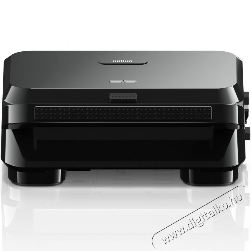 BRAUN Szendvicss&uuml;tő, 800W, kivehető t&aacute;ny&eacute;r, pr&eacute;mium tapad&aacute;smentes bevonat, fekete Konyhai term&eacute;kek - Konyhai kisg&eacute;p (s&uuml;t&eacute;s / főz&eacute;s / hűt&eacute;s / &eacute;telk&eacute;sz&iacute;t&eacute;s) - Melegszendvics / gofri s&uuml;tő - 533106