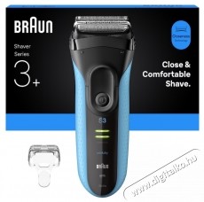 BRAUN Series 3+ 3040S elektromos borotva, 3 rugalmas penge, hat&eacute;konys&aacute;got biztos&iacute;t&oacute; mikrof&eacute;sű, hat&eacute;kony v&aacute;g&oacute;fej, nedves/sz&aacute;raz haszn&aacute;lat, k&eacute;k Sz&eacute;ps&eacute;g&aacute;pol&aacute;s / Eg&eacute;szs&eacute;g - Szőrtelen&iacute;tő / borotva - F&eacute;rfi borotva - 536275