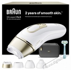 BRAUN Silk-expert PRO 5 PL5431 IPL epil&aacute;tor, Automatikus &eacute;s folyamatos, Feh&eacute;r/Arany Sz&eacute;ps&eacute;g&aacute;pol&aacute;s / Eg&eacute;szs&eacute;g - Szőrtelen&iacute;tő / borotva - Tart&oacute;s szőrtelen&iacute;tő - 536270